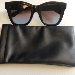 NEW! Rare After Hours purple fade Stylish Black Sunglasses with Case